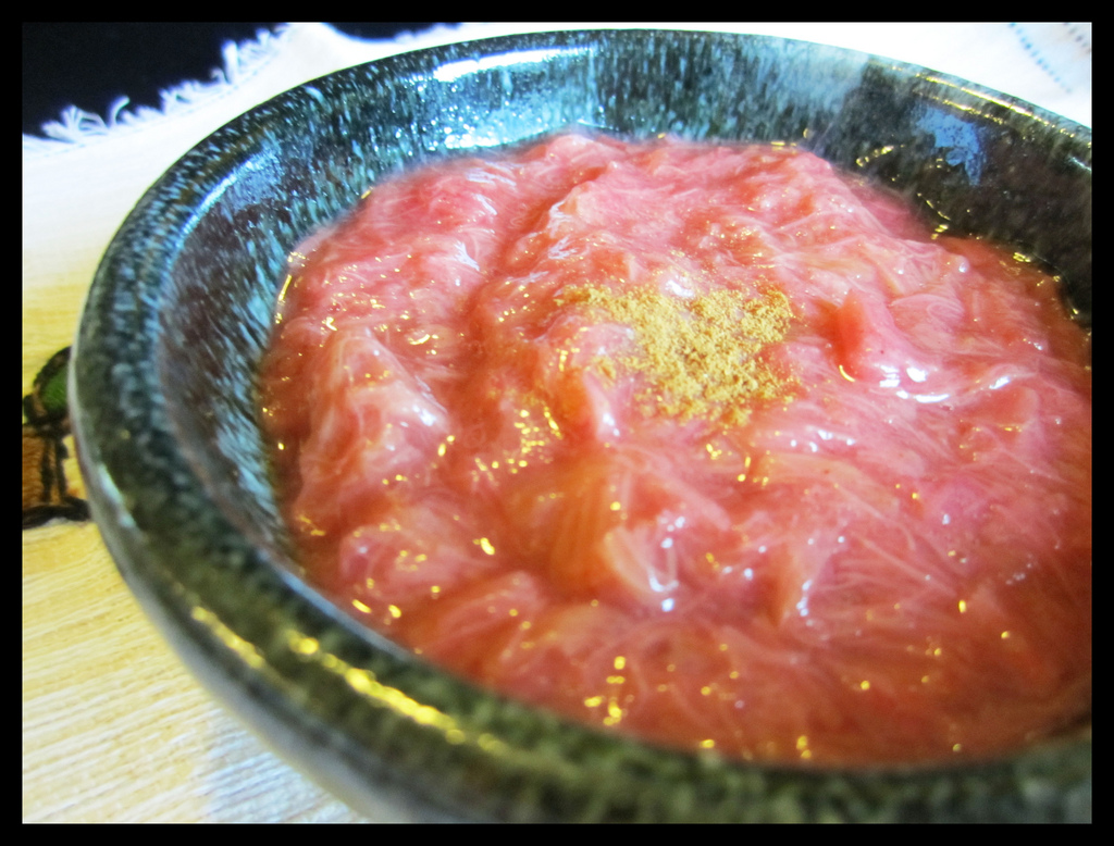 Rhubarb sauce