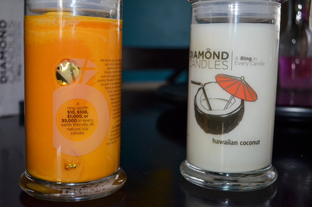 Diamond Candles - Hawaiian coconut, a ring in every candle.