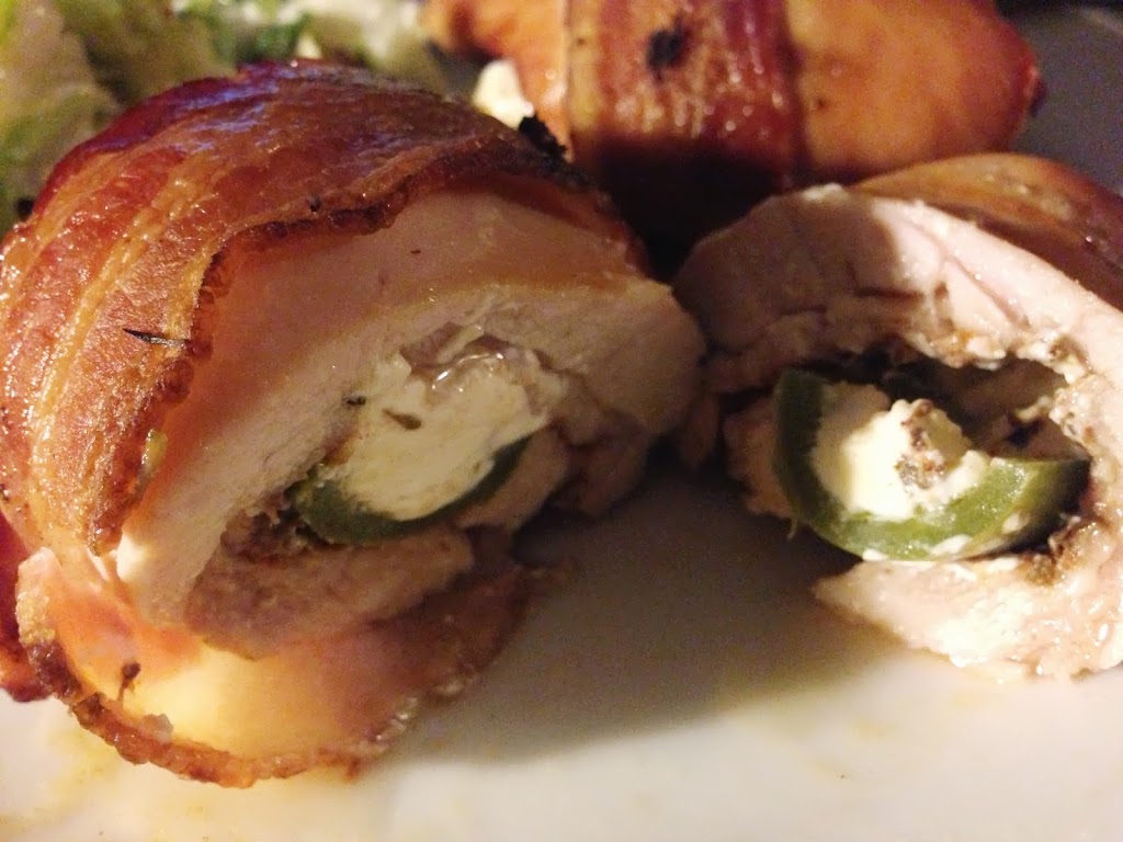 Bacon Wrapped Chicken Stuffed with Jalapeno and Cream Cheese