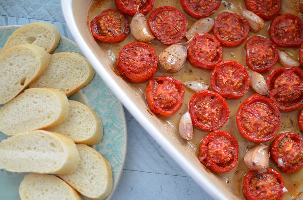 100 Days of Cookbooks: Roasted Plum Tomatoes with Garlic