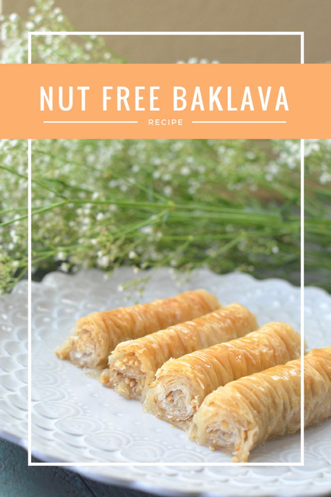 There you have it! Nut free baklava, ready for all to enjoy!