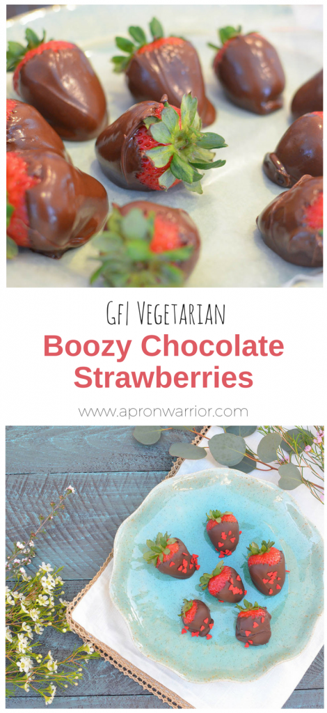 Fun for parties or for your love! Boozy chocolate covered strawberries are a delight! 