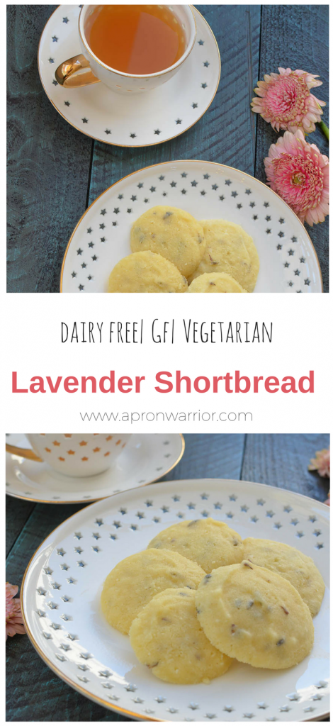 Delicious gluten free shortbread cookies with a touch of lavender