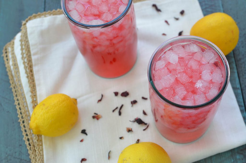 Boom! Hibiscus lemonade made for a glorious outdoor event!