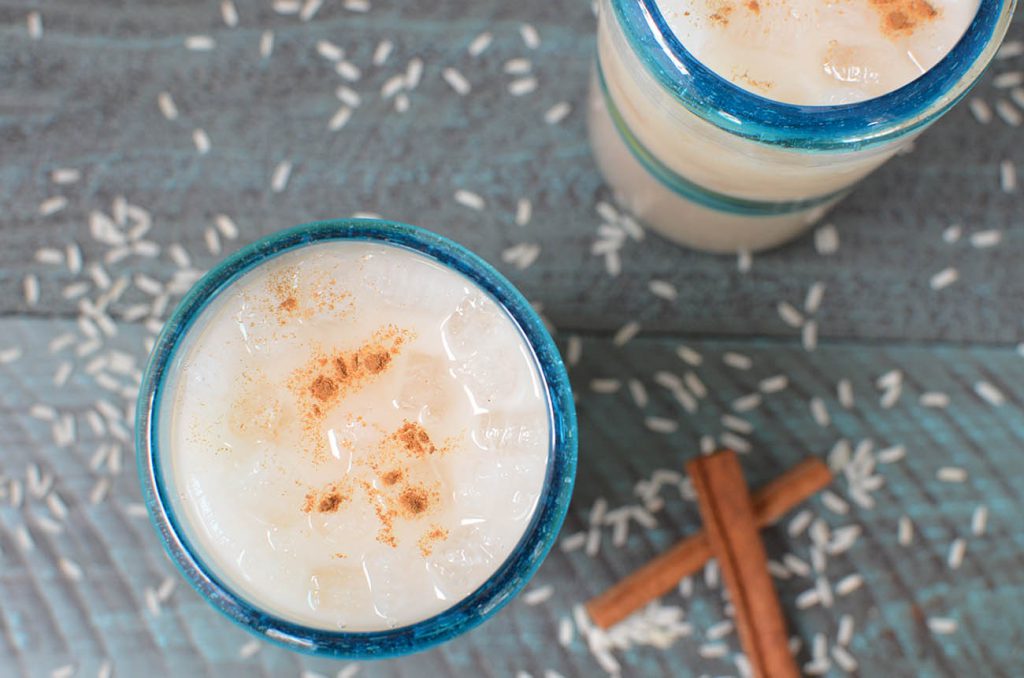 Dairy Free Horchata.  My face would be on fire. Horchata would come to my rescue! The drink is basically a milk made from rice and it would ease the spice off my flame filled tongue.